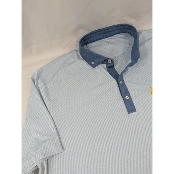 Johnnie O Shirt Mens XXL Blue UCLA Bruins Performance Polo Striped  Preppy - Picture 2 of 7